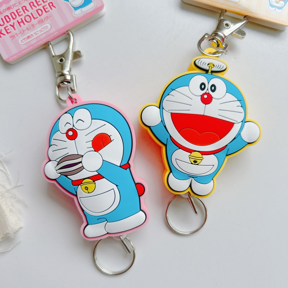 🎈彩虹尾巴🎈哆啦A夢造型伸縮易拉扣 小叮噹  Doraemon 銅鑼燒 竹蜻蜓 鑰匙圈掛勾-細節圖4