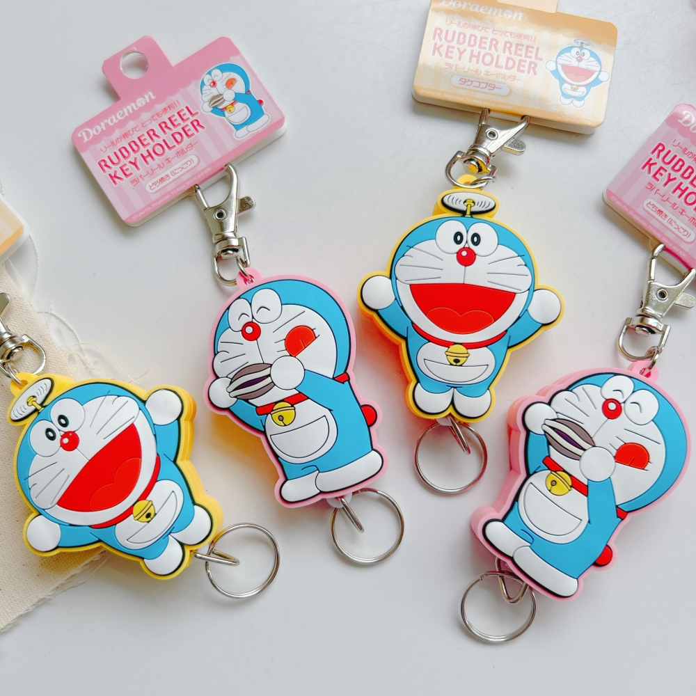 🎈彩虹尾巴🎈哆啦A夢造型伸縮易拉扣 小叮噹  Doraemon 銅鑼燒 竹蜻蜓 鑰匙圈掛勾-細節圖5