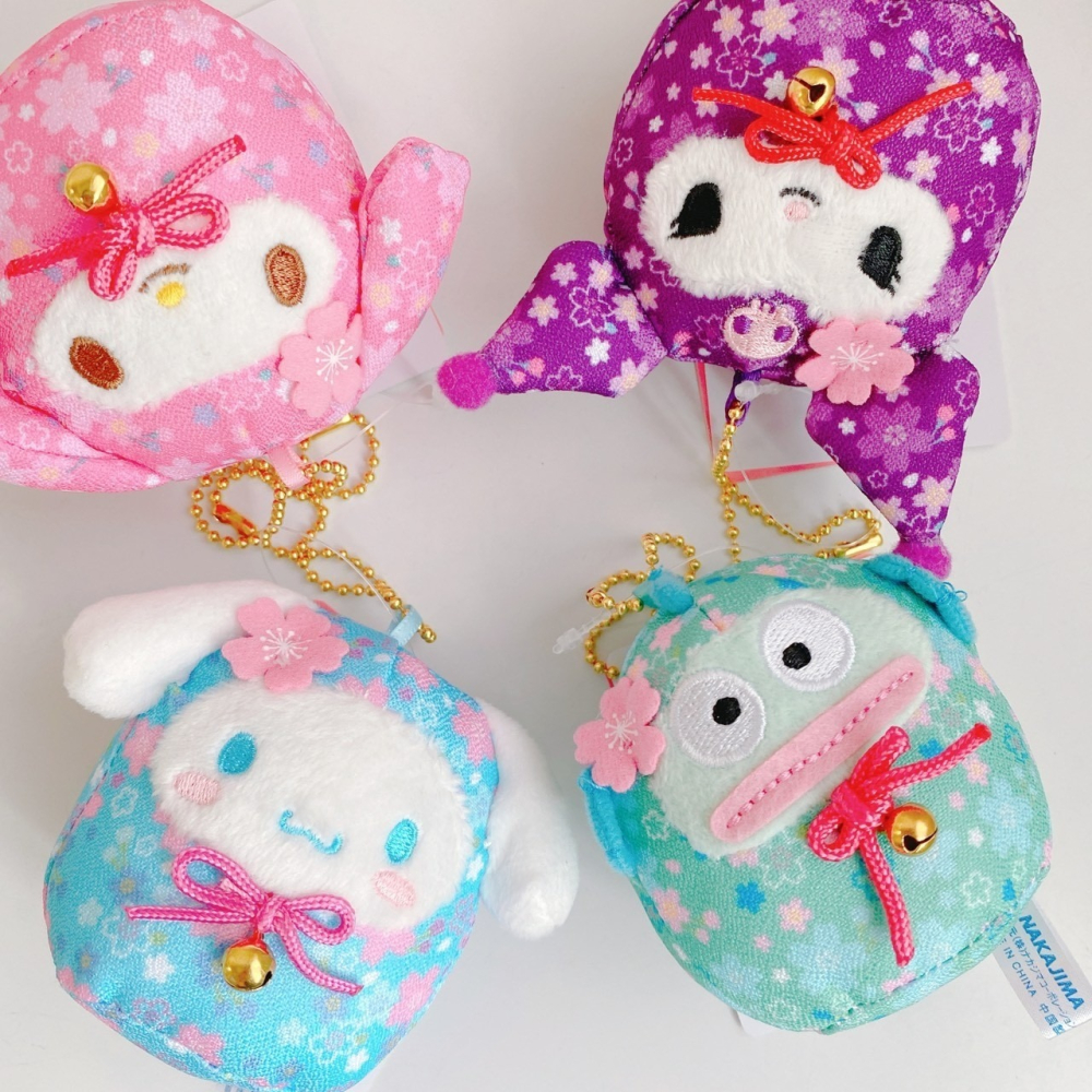 🎈彩虹尾巴🎈三麗鷗櫻花系列不倒翁珠鍊吊飾 美樂蒂 酷洛米 大耳狗 人魚漢頓 達摩掛飾娃娃 吊飾娃娃 櫻花糰子 圓圓-細節圖3