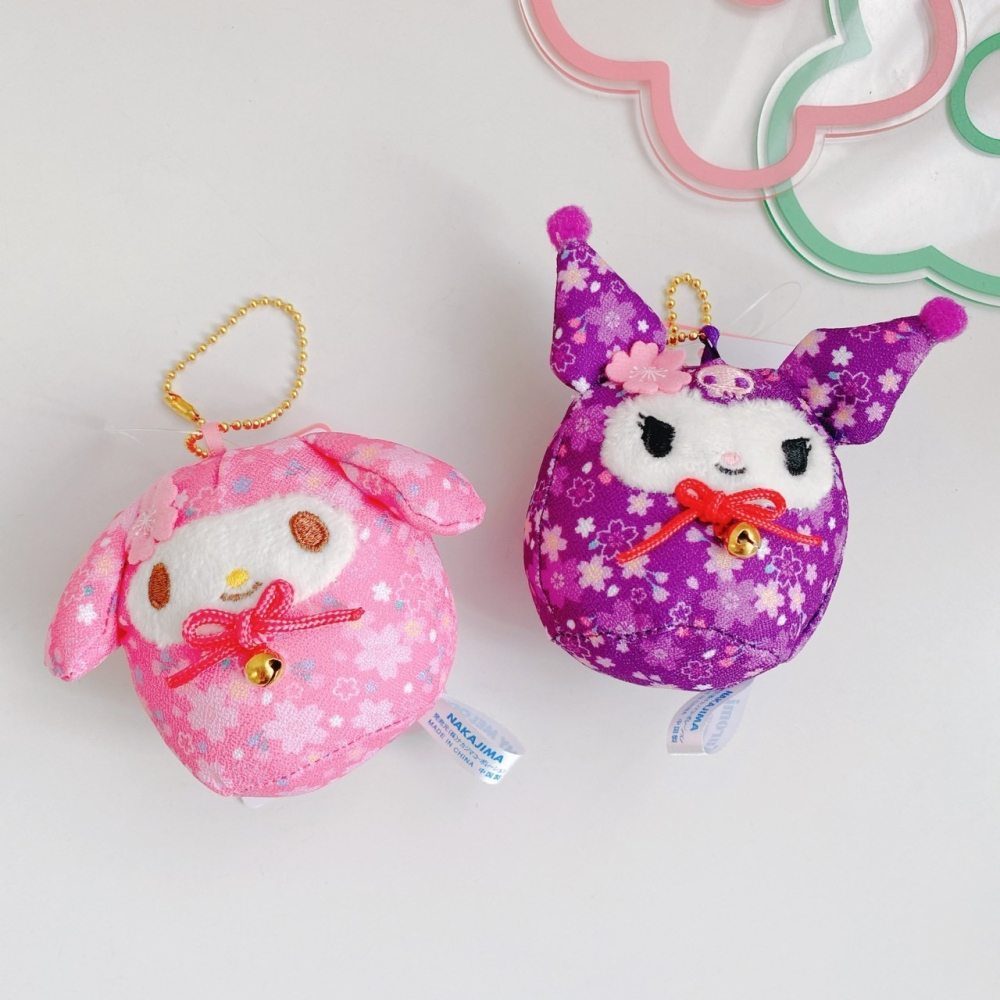 🎈彩虹尾巴🎈三麗鷗櫻花系列不倒翁珠鍊吊飾 美樂蒂 酷洛米 大耳狗 人魚漢頓 達摩掛飾娃娃 吊飾娃娃 櫻花糰子 圓圓-細節圖4