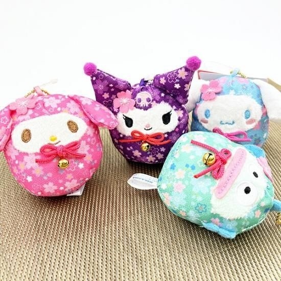 🎈彩虹尾巴🎈三麗鷗櫻花系列不倒翁珠鍊吊飾 美樂蒂 酷洛米 大耳狗 人魚漢頓 達摩掛飾娃娃 吊飾娃娃 櫻花糰子 圓圓-細節圖10