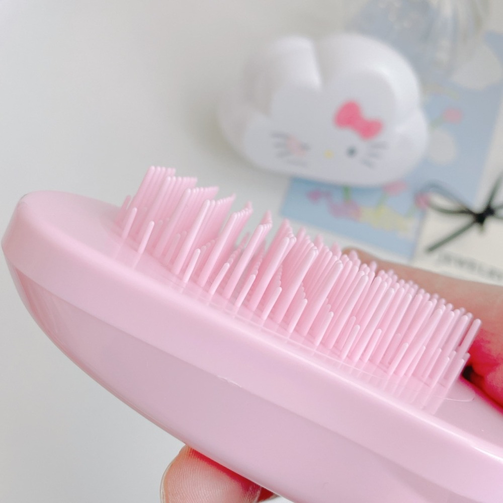 🎈彩虹尾巴🎈三麗鷗雲朵造型手握梳 KITTY 大耳狗  美樂蒂 酷洛米 人魚漢頓 梳子 塑膠梳子-細節圖2