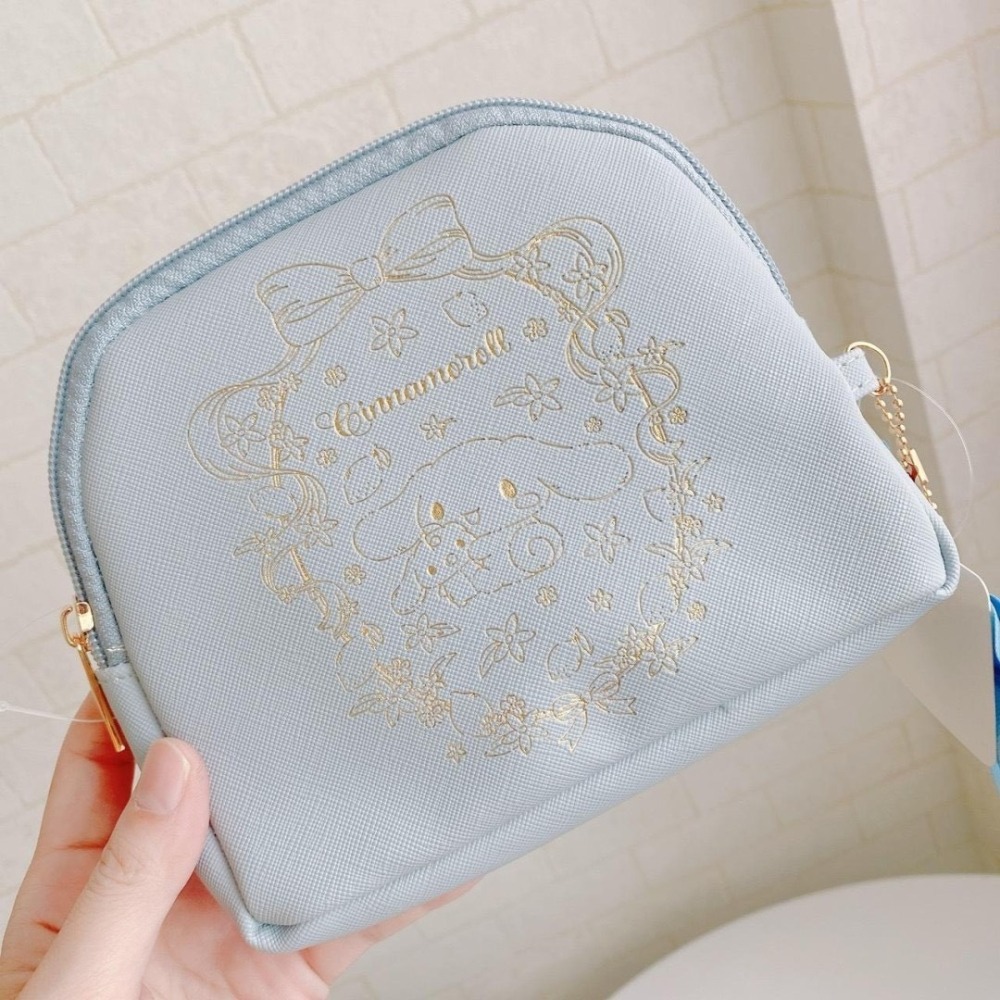 🎈彩虹尾巴🎈三麗鷗緞帶蝴蝶結皮質化妝包 KITTY 大耳狗 美樂蒂 酷洛米 小物包 收納小包-細節圖5