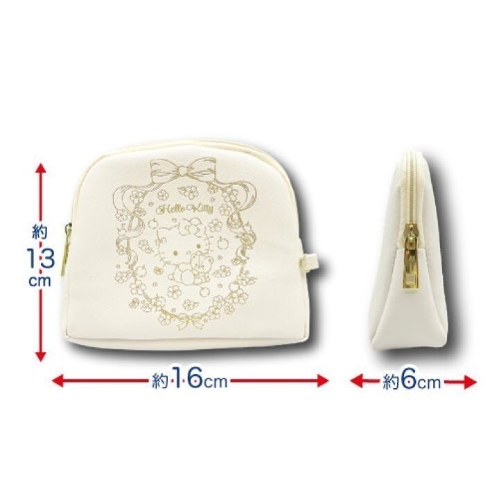 🎈彩虹尾巴🎈三麗鷗緞帶蝴蝶結皮質化妝包 KITTY 大耳狗 美樂蒂 酷洛米 小物包 收納小包-細節圖11