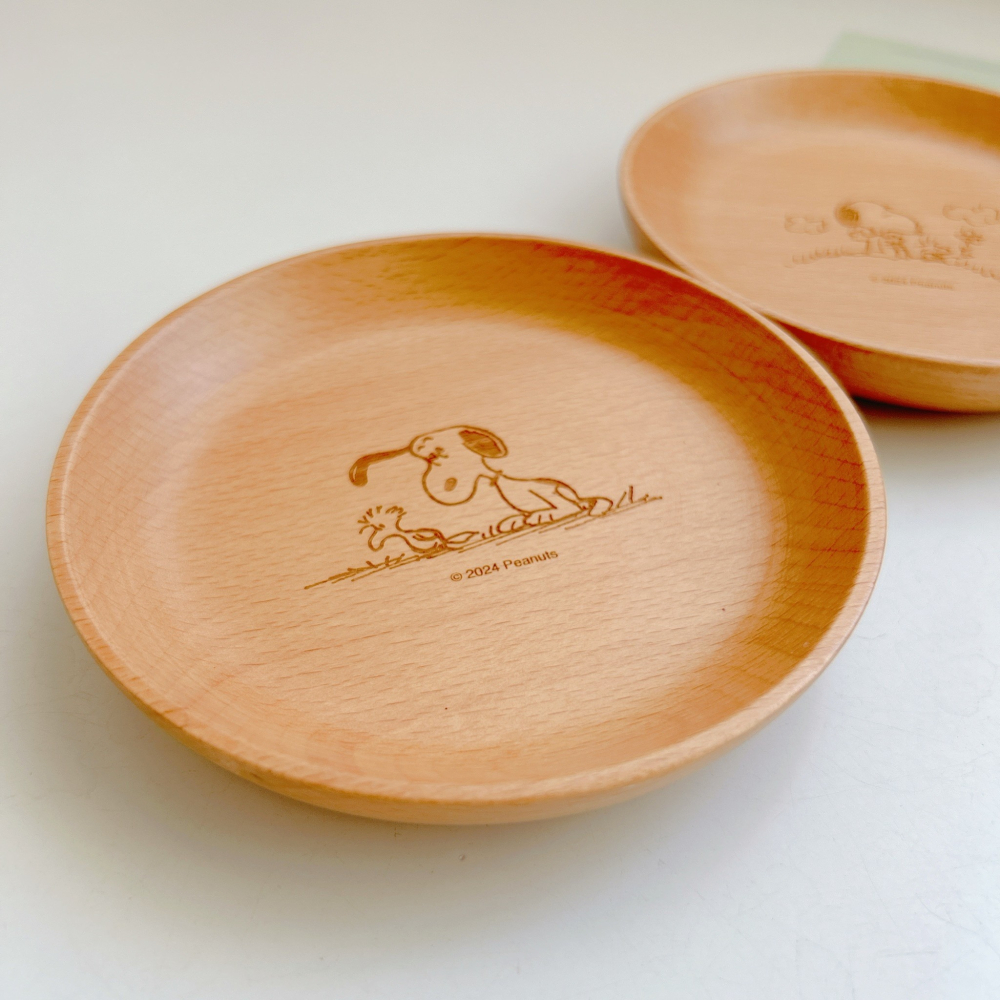 🎈彩虹尾巴🎈史努比木製系列小圓盤 SNOOPY 史奴比 小盤子 盤子 木盤-細節圖2