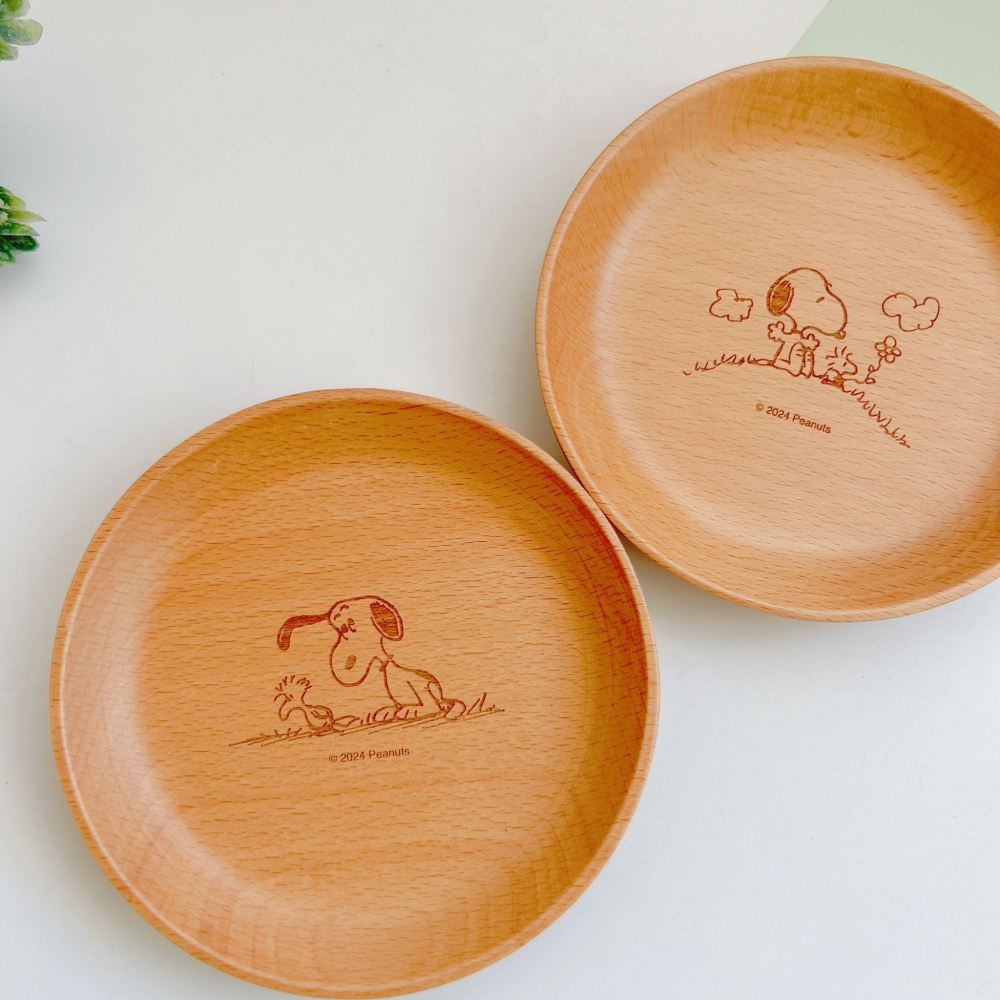 🎈彩虹尾巴🎈史努比木製系列小圓盤 SNOOPY 史奴比 小盤子 盤子 木盤-細節圖4