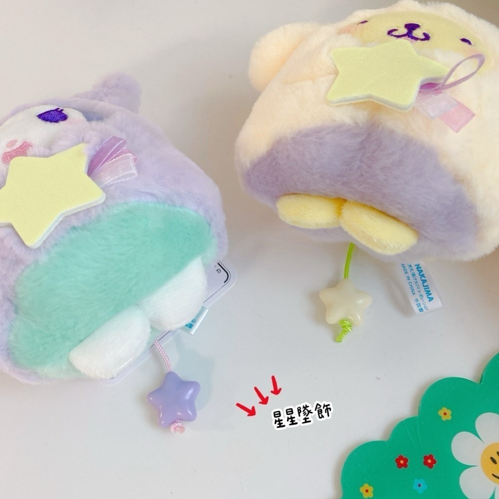🎈彩虹尾巴🎈三麗鷗蓄光幽靈系列珠鍊娃娃吊飾 Kitty美樂蒂酷洛米帕恰狗大耳狗帕恰狗布丁狗人魚漢頓幽靈星星款絨毛玩偶-細節圖3