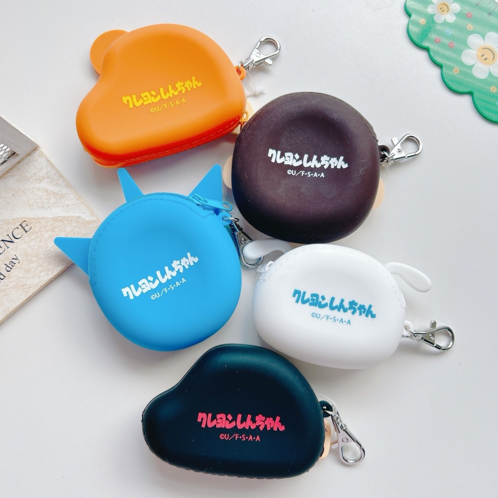 🎈彩虹尾巴🎈蠟筆小新矽膠頭型零錢包👛小新 野原小白 野原新之助 小葵 動感超人 阿呆 野原向日葵-細節圖4