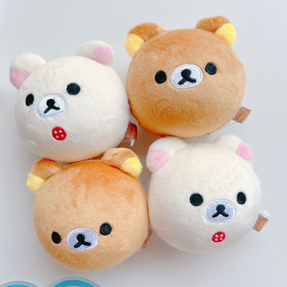 🎈彩虹尾巴🎈日本製懶熊絨毛娃娃捏捏樂 拉拉熊 髮圈 懶懶熊 小白熊 牛奶熊 懶妹 圓形娃娃-細節圖2