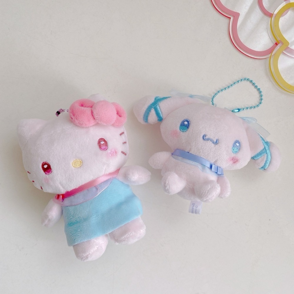 🎈彩虹尾巴🎈三麗鷗粉紅緞帶系列珠鍊娃娃吊飾 粉紅 KITTY 大耳狗 美樂蒂 酷洛米 芭蕾緞帶 吊飾娃娃 粉色-細節圖5