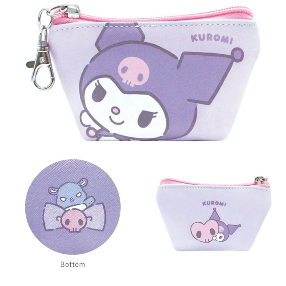🎈彩虹尾巴🎈三麗鷗三角零錢包附扣  KITTY 美樂蒂 酷洛米 大耳狗 雙子星 人魚漢頓 小物包-細節圖4