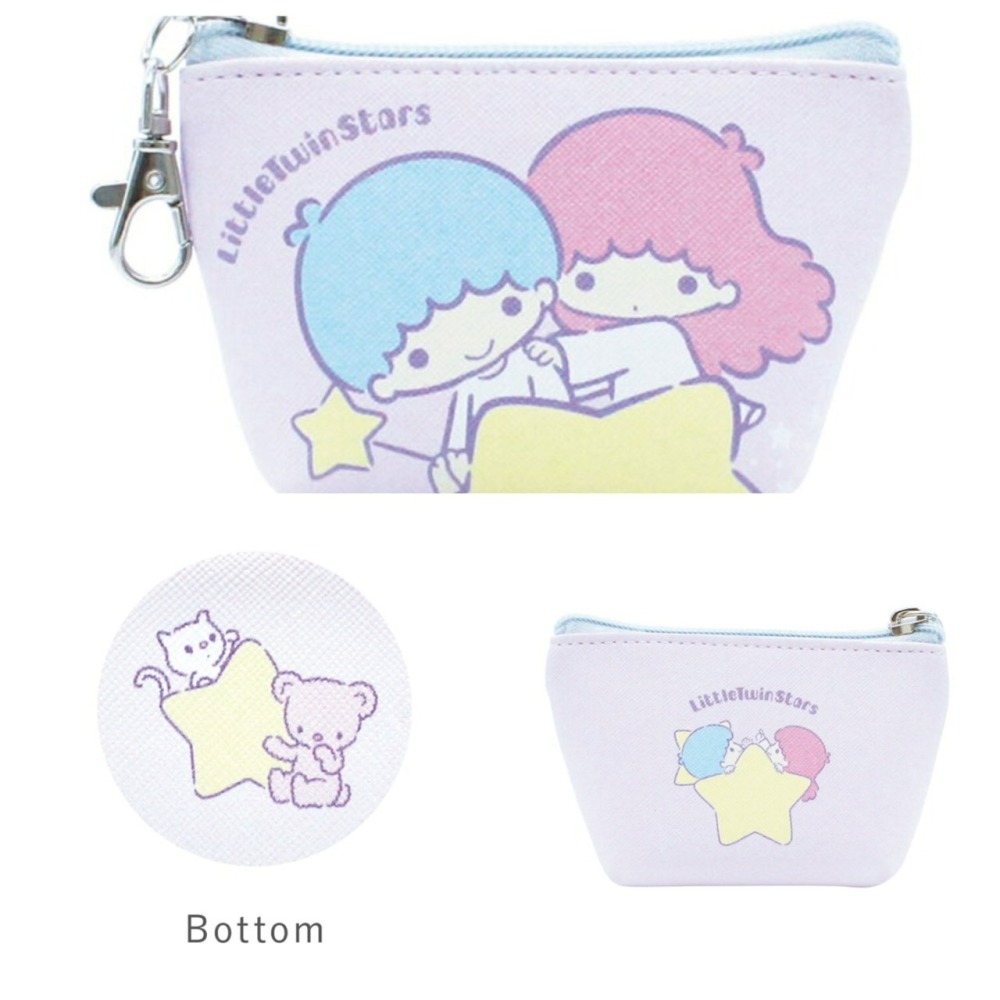 🎈彩虹尾巴🎈三麗鷗三角零錢包附扣  KITTY 美樂蒂 酷洛米 大耳狗 雙子星 人魚漢頓 小物包-細節圖5