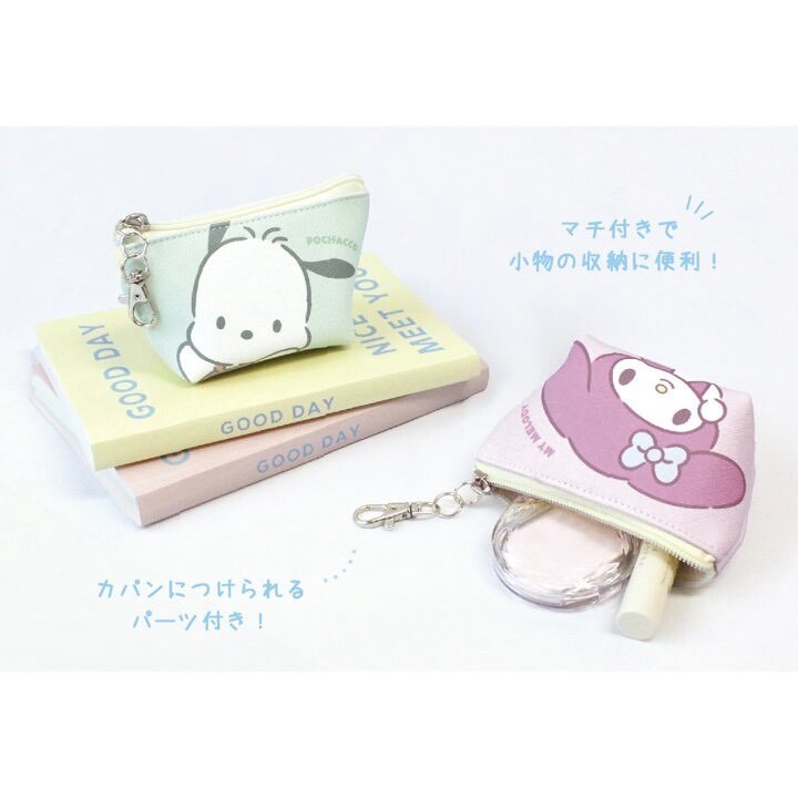 🎈彩虹尾巴🎈三麗鷗三角零錢包附扣  KITTY 美樂蒂 酷洛米 大耳狗 雙子星 人魚漢頓 小物包-細節圖9