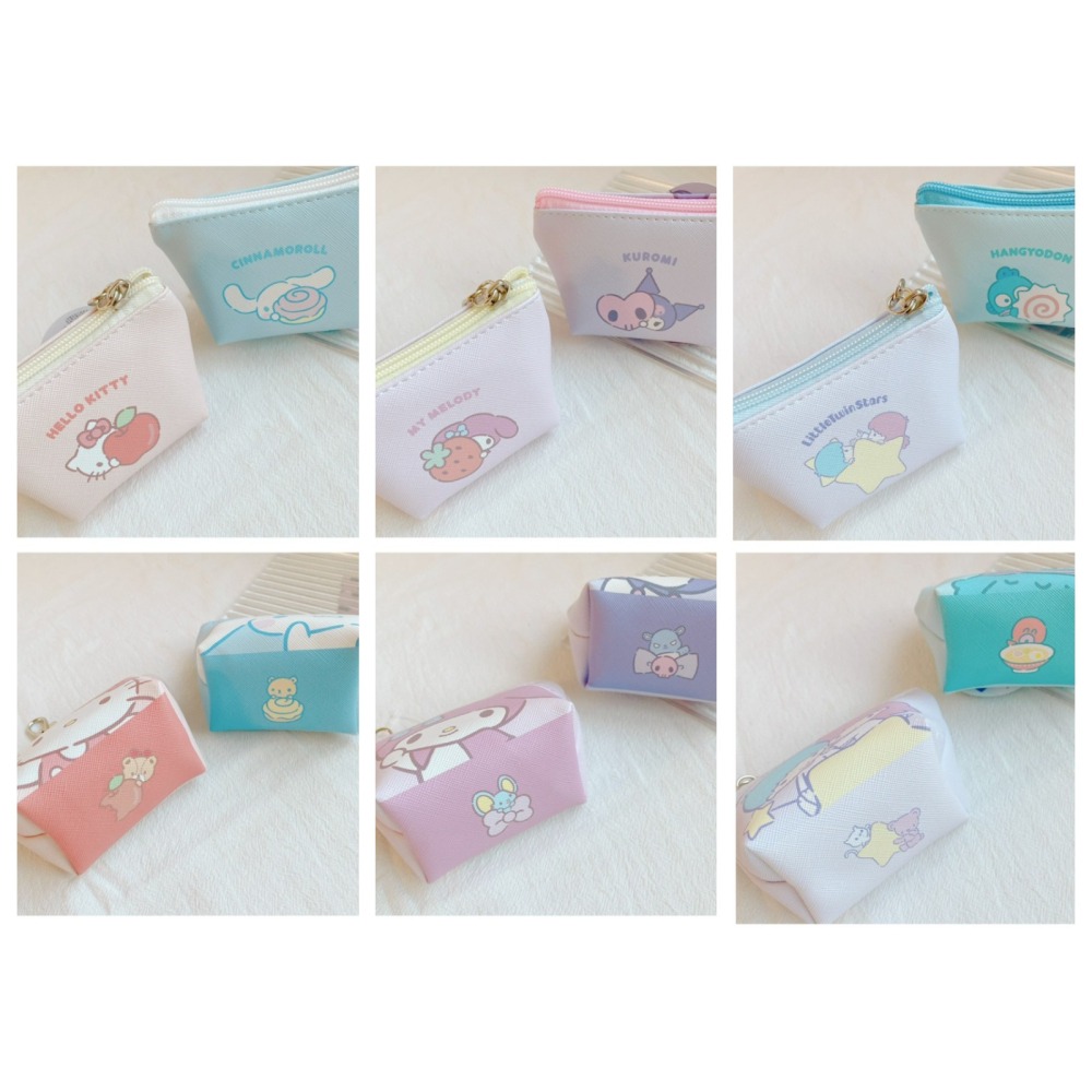 🎈彩虹尾巴🎈三麗鷗三角零錢包附扣  KITTY 美樂蒂 酷洛米 大耳狗 雙子星 人魚漢頓 小物包-細節圖10