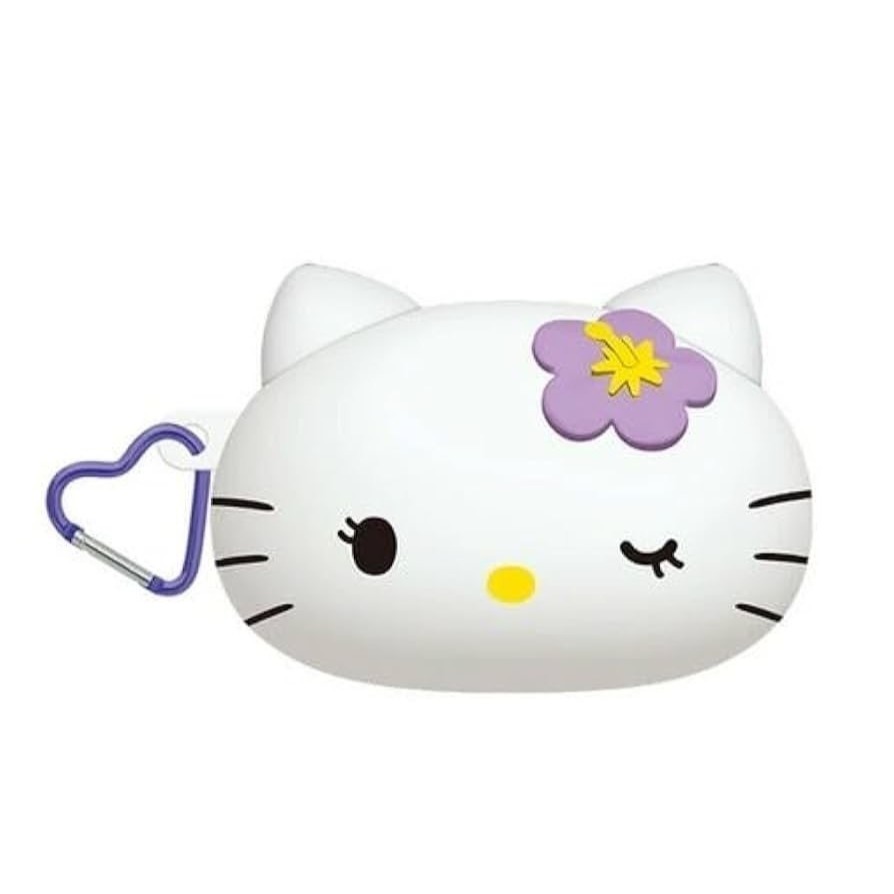 🎈彩虹尾巴🎈KITTY特大矽膠萬用包附扣 矽膠造型零錢包附扣環 愛心扣環 日燒 烤焦 三麗鷗 凱蒂貓 夏日 眨眼-細節圖7