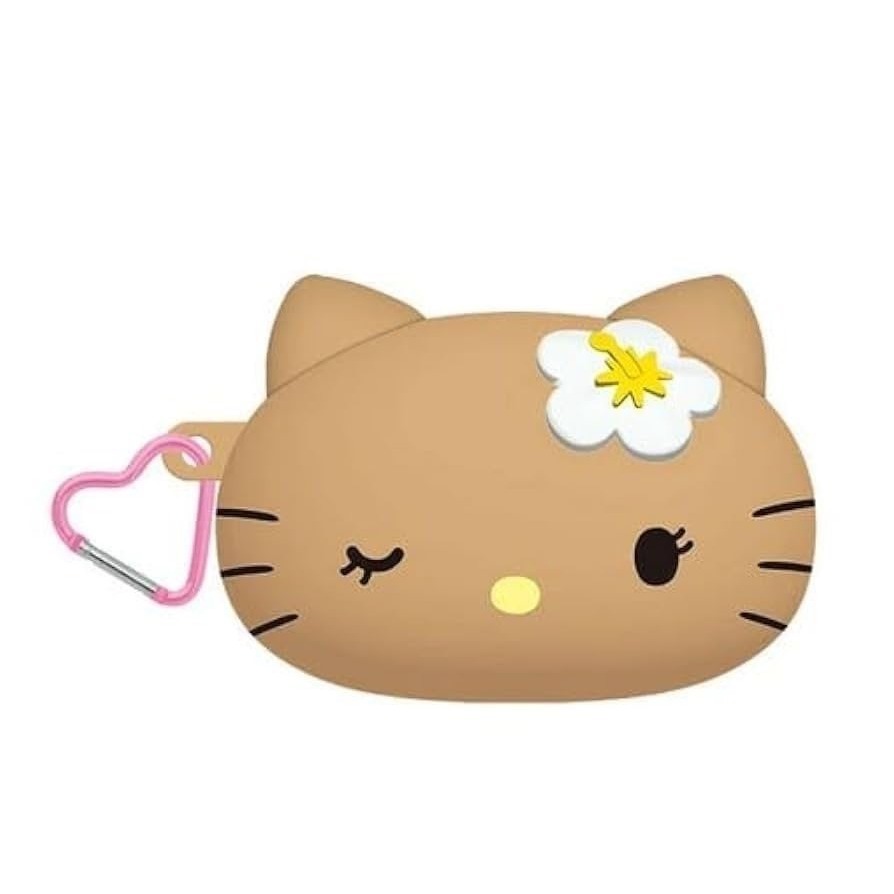 🎈彩虹尾巴🎈KITTY特大矽膠萬用包附扣 矽膠造型零錢包附扣環 愛心扣環 日燒 烤焦 三麗鷗 凱蒂貓 夏日 眨眼-細節圖8