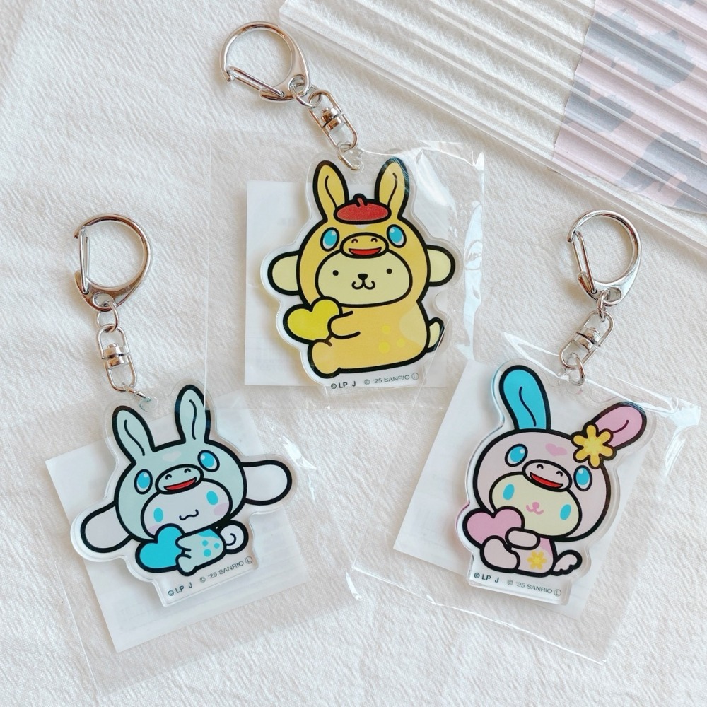 🎈彩虹尾巴🎈三麗鷗&RODY跳跳馬聯名限定壓克力鑰匙圈 KITTY 美樂蒂 酷洛米 大耳狗 布丁狗花小兔 壓克力吊飾-細節圖3