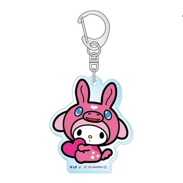 🎈彩虹尾巴🎈三麗鷗&RODY跳跳馬聯名限定壓克力鑰匙圈 KITTY 美樂蒂 酷洛米 大耳狗 布丁狗花小兔 壓克力吊飾-細節圖5