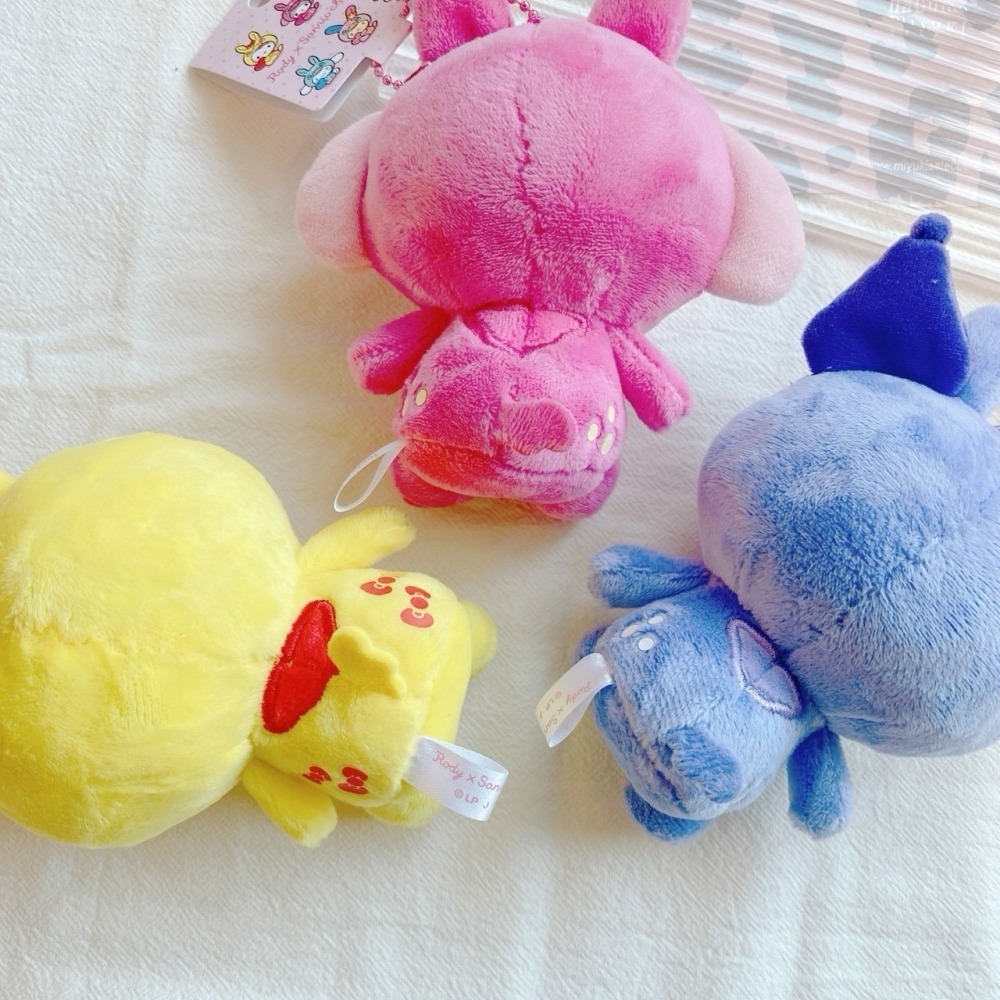 🎈彩虹尾巴🎈三麗鷗&RODY跳跳馬聯名限定 珠鍊娃娃吊飾 KITTY 美樂蒂 酷洛米 大耳狗 布丁狗 花小兔 玩偶-細節圖3