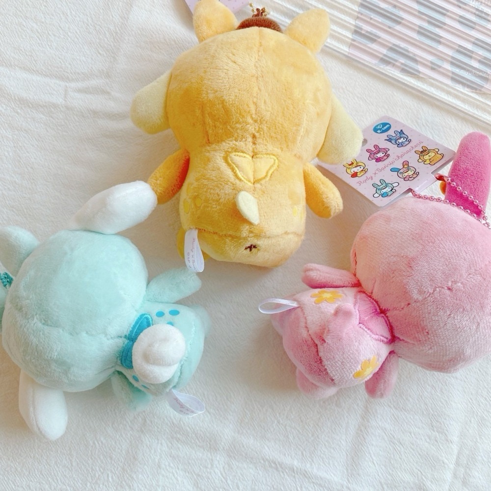 🎈彩虹尾巴🎈三麗鷗&RODY跳跳馬聯名限定 珠鍊娃娃吊飾 KITTY 美樂蒂 酷洛米 大耳狗 布丁狗 花小兔 玩偶-細節圖5