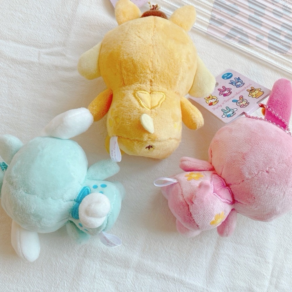 🎈彩虹尾巴🎈三麗鷗&RODY跳跳馬聯名限定 珠鍊娃娃吊飾 KITTY 美樂蒂 酷洛米 大耳狗 布丁狗 花小兔 玩偶-細節圖5
