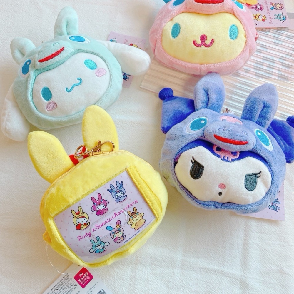 🎈彩虹尾巴🎈三麗鷗&RODY跳跳馬聯名限定 伸縮票卡零錢包 KITTY 大耳狗 酷洛米 花小兔-細節圖5