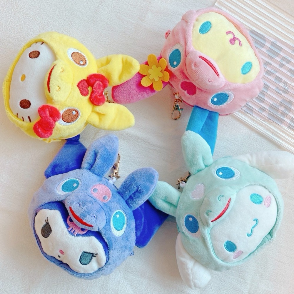 🎈彩虹尾巴🎈三麗鷗&RODY跳跳馬聯名限定 伸縮票卡零錢包 KITTY 大耳狗 酷洛米 花小兔-細節圖8
