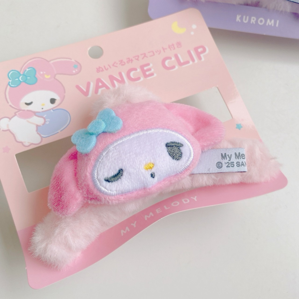 🎈彩虹尾巴🎈三麗鷗絨毛頭型雙面鯊魚夾 美樂蒂  酷洛米 髮夾 髮飾-細節圖5