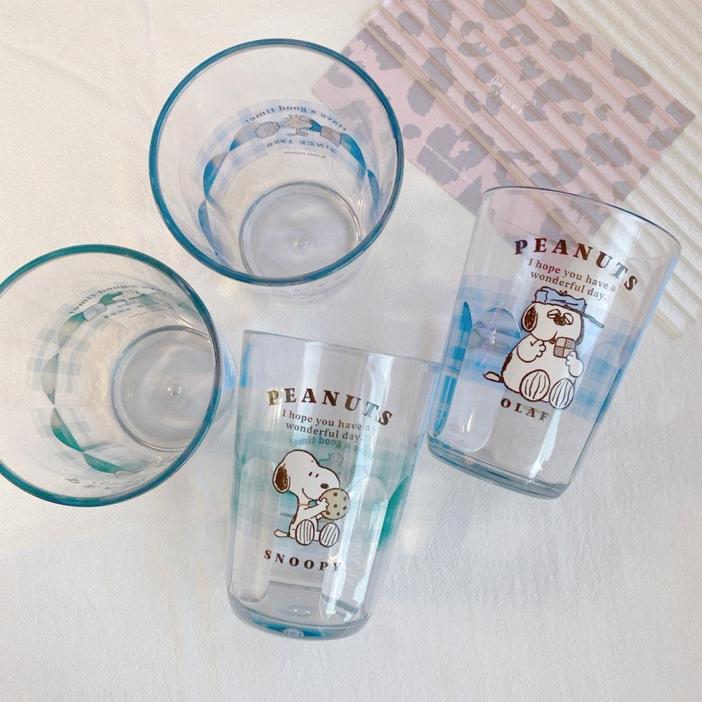 🎈彩虹尾巴🎈日本製史努比格紋系列大容量水杯💦日本製 SNOOPY 史奴比 杯子 塑膠杯 OLAF 歐拉夫 奧拉夫-細節圖3