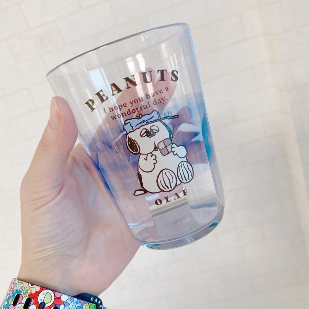 🎈彩虹尾巴🎈日本製史努比格紋系列大容量水杯💦日本製 SNOOPY 史奴比 杯子 塑膠杯 OLAF 歐拉夫 奧拉夫-細節圖5