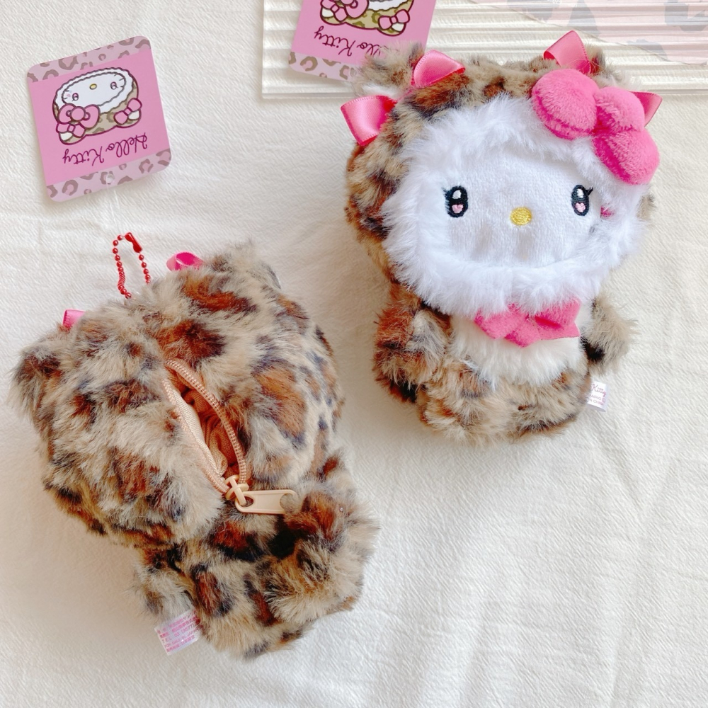 🎈彩虹尾巴🎈KITTY豹紋水鑽系列珠鍊娃娃包吊飾 凱蒂貓 娃娃吊飾-細節圖8