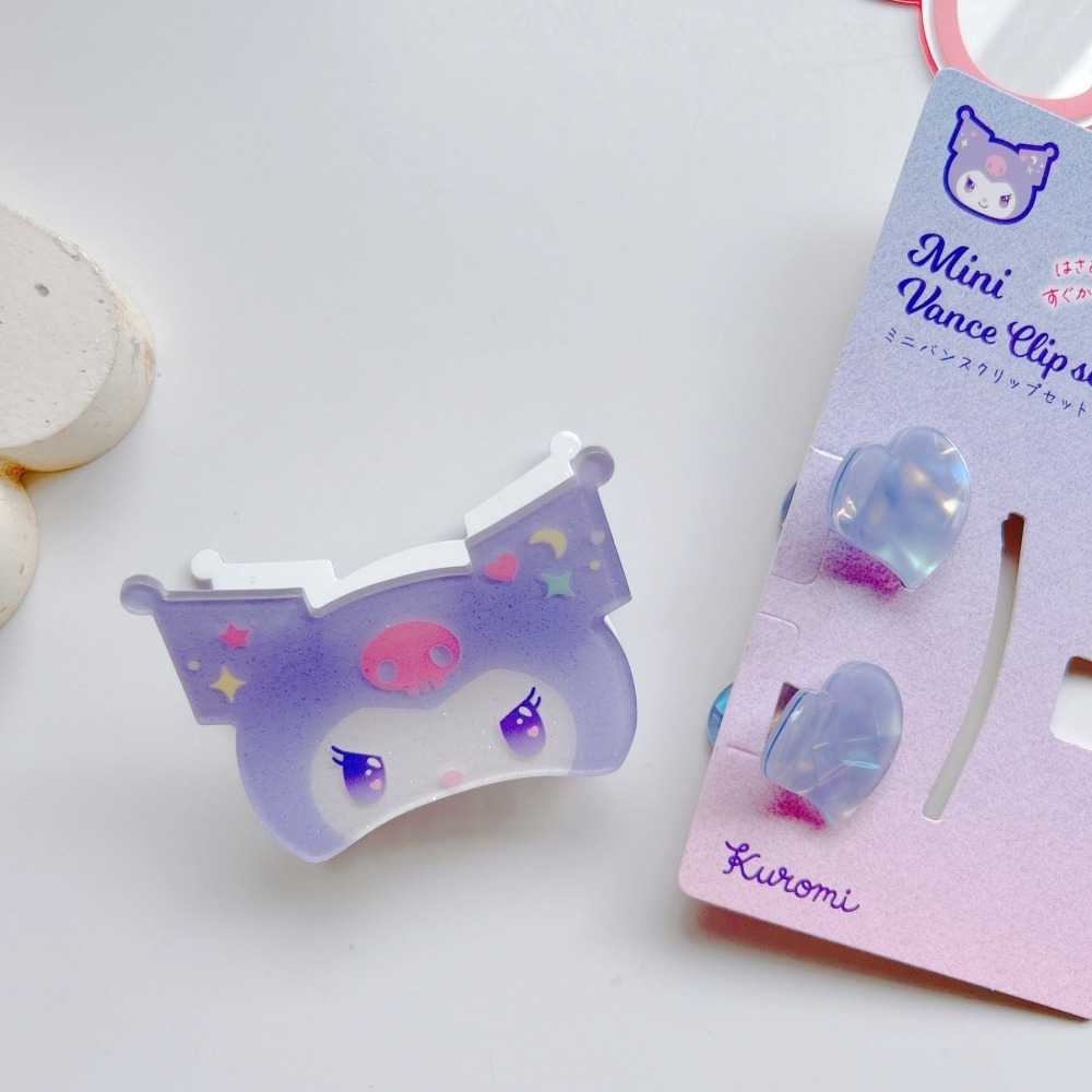 🎈彩虹尾巴🎈三麗鷗水汪汪髮飾組 KITTY 酷洛米 大耳狗 鯊魚夾 小髮夾 髮夾組-細節圖2