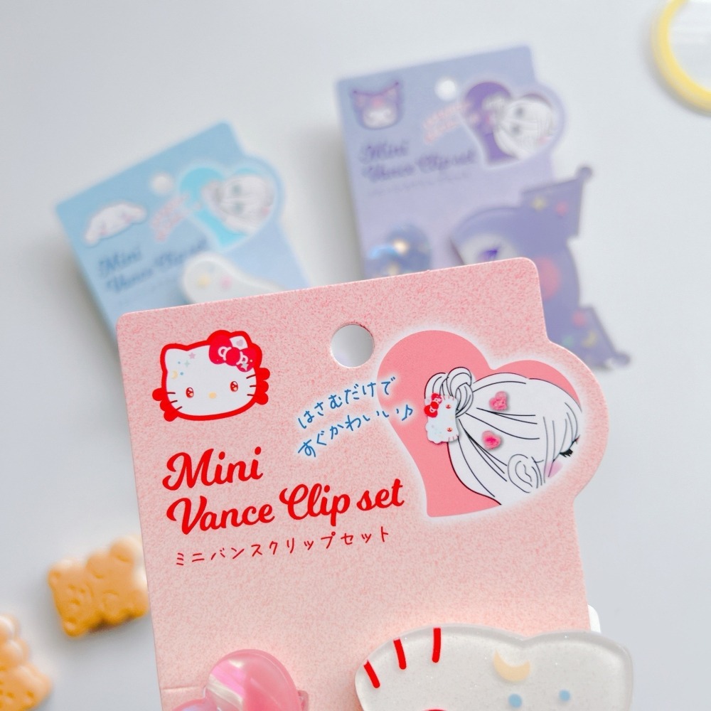 🎈彩虹尾巴🎈三麗鷗水汪汪髮飾組 KITTY 酷洛米 大耳狗 鯊魚夾 小髮夾 髮夾組-細節圖3