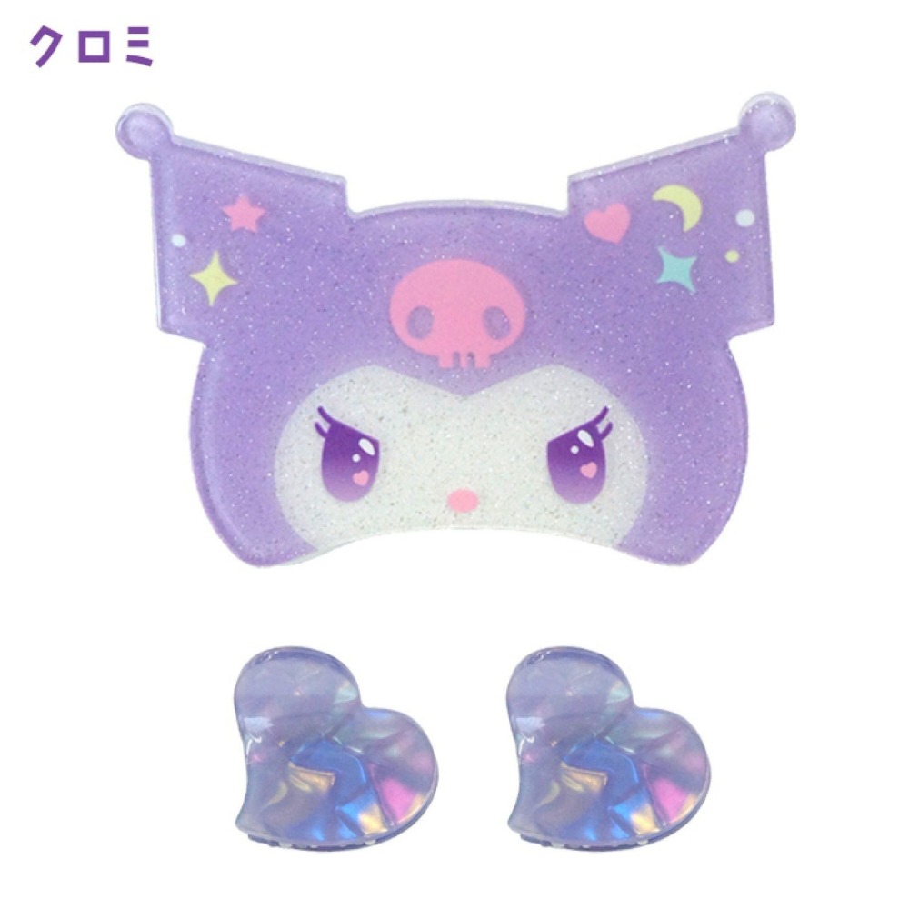 🎈彩虹尾巴🎈三麗鷗水汪汪髮飾組 KITTY 酷洛米 大耳狗 鯊魚夾 小髮夾 髮夾組-細節圖6