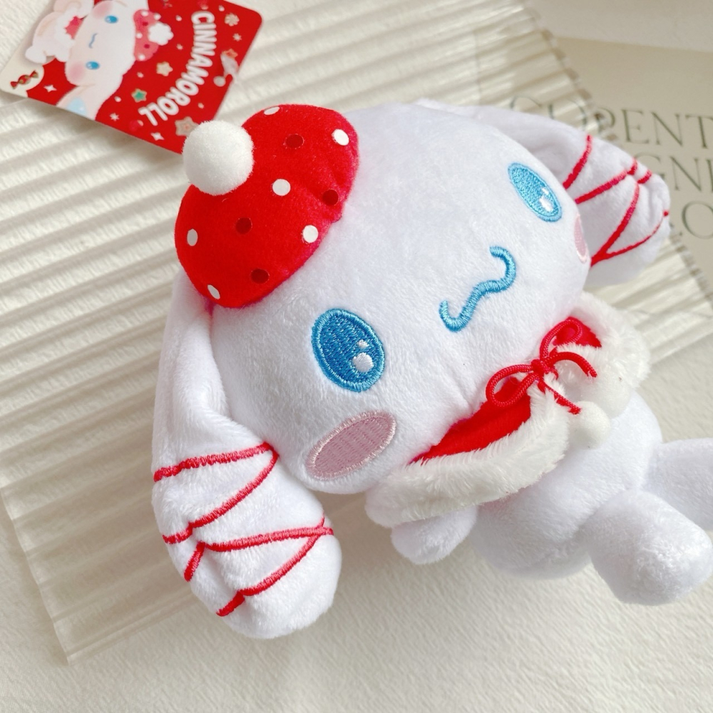 🎈彩虹尾巴🎈三麗鷗冬季披風系列珠鍊娃娃包吊飾 KITTY 美樂蒂 大耳狗 酷洛米 聖誕系列 紅色 緞帶 聖誕節-細節圖5