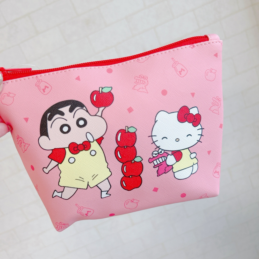 🎈彩虹尾巴🎈三麗鷗x蠟筆小新 收納萬用包 Kitty 酷企鵝 Hapidanbui 人魚漢頓 大眼蛙小物包 收納包-細節圖4