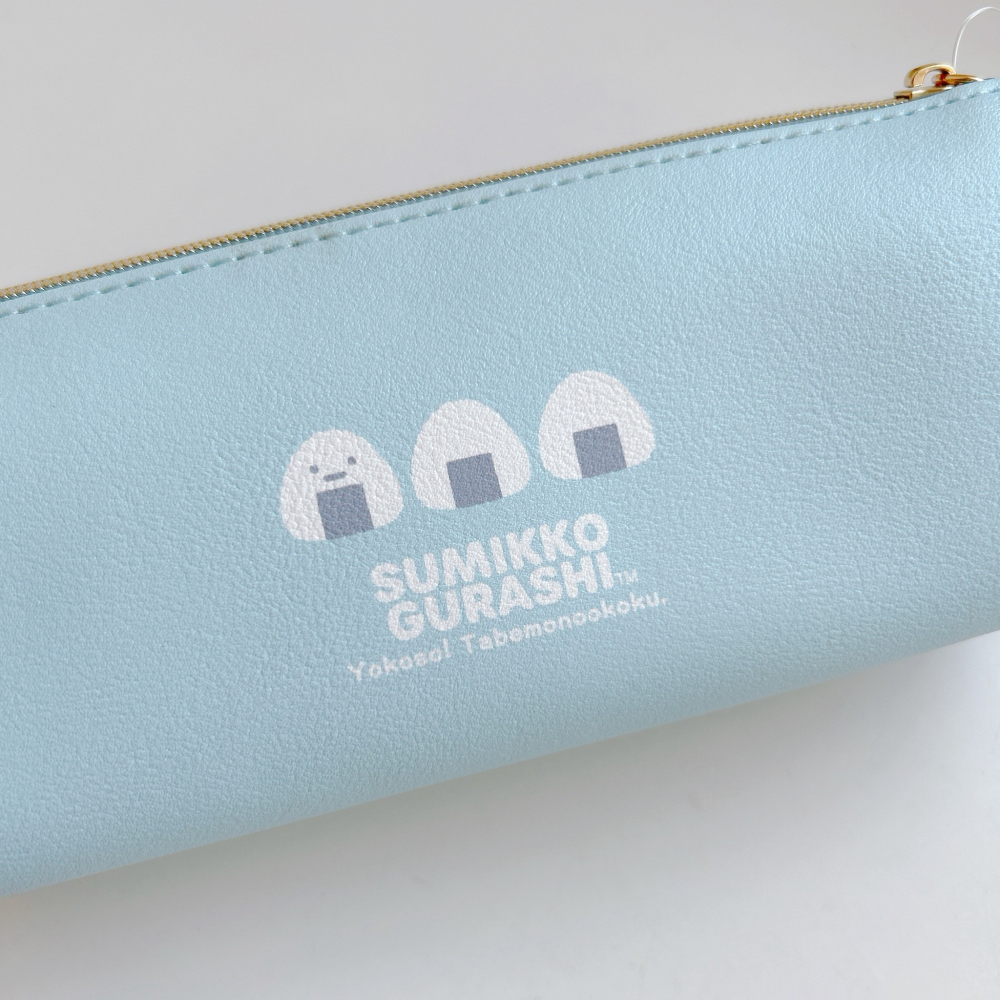 🎈彩虹尾巴🎈角落小夥伴三角皮質筆袋 角落生物 SAN-X 藍色 三角形 簽筆盒 飯糰-細節圖7