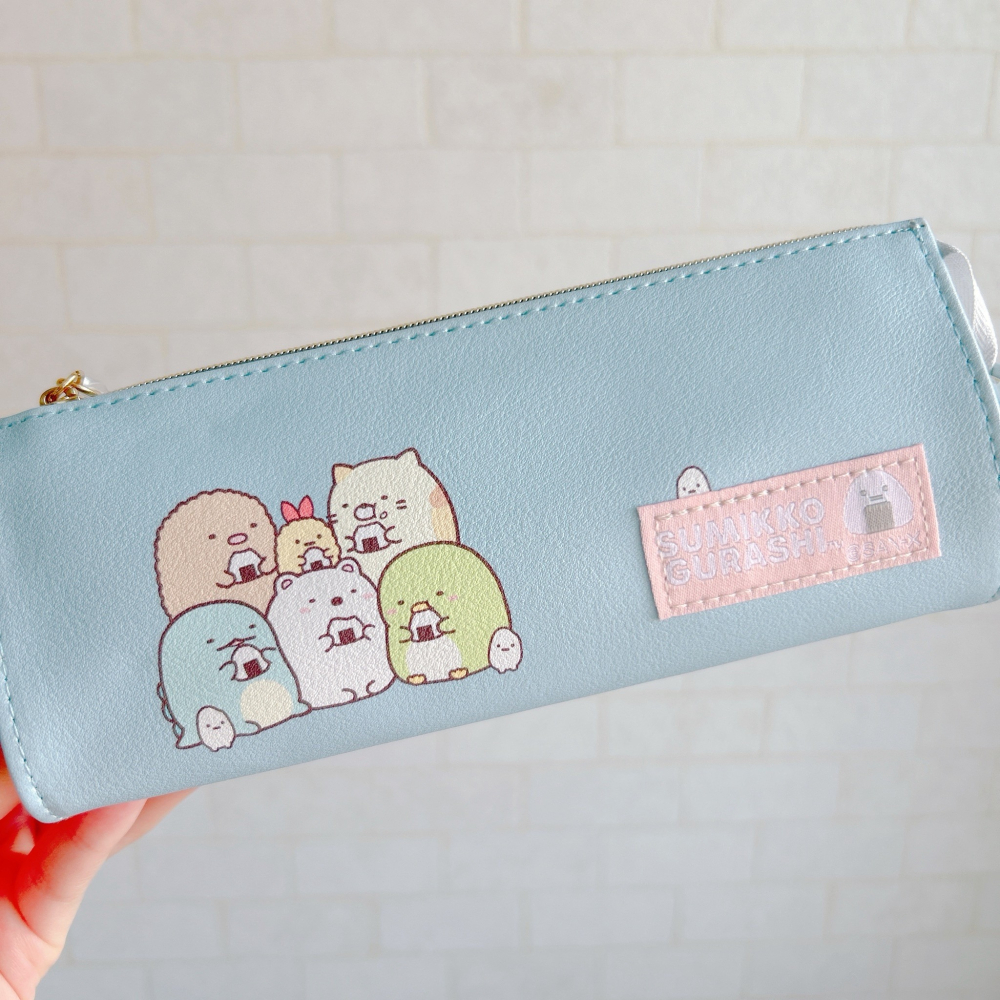 🎈彩虹尾巴🎈角落小夥伴三角皮質筆袋 角落生物 SAN-X 藍色 三角形 簽筆盒 飯糰-細節圖9