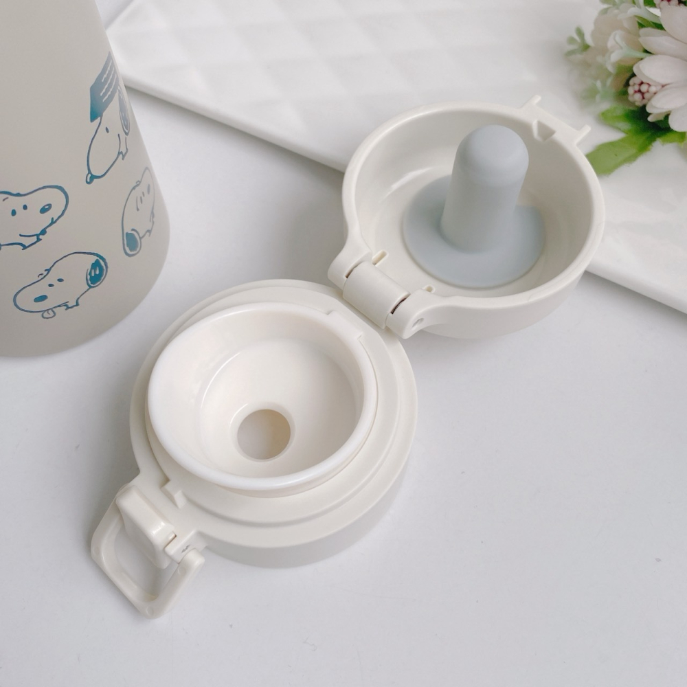 🎈彩虹尾巴🎈史努比表情包系列輕量彈蓋保溫杯350ml SNOOPY 保溫瓶-細節圖4