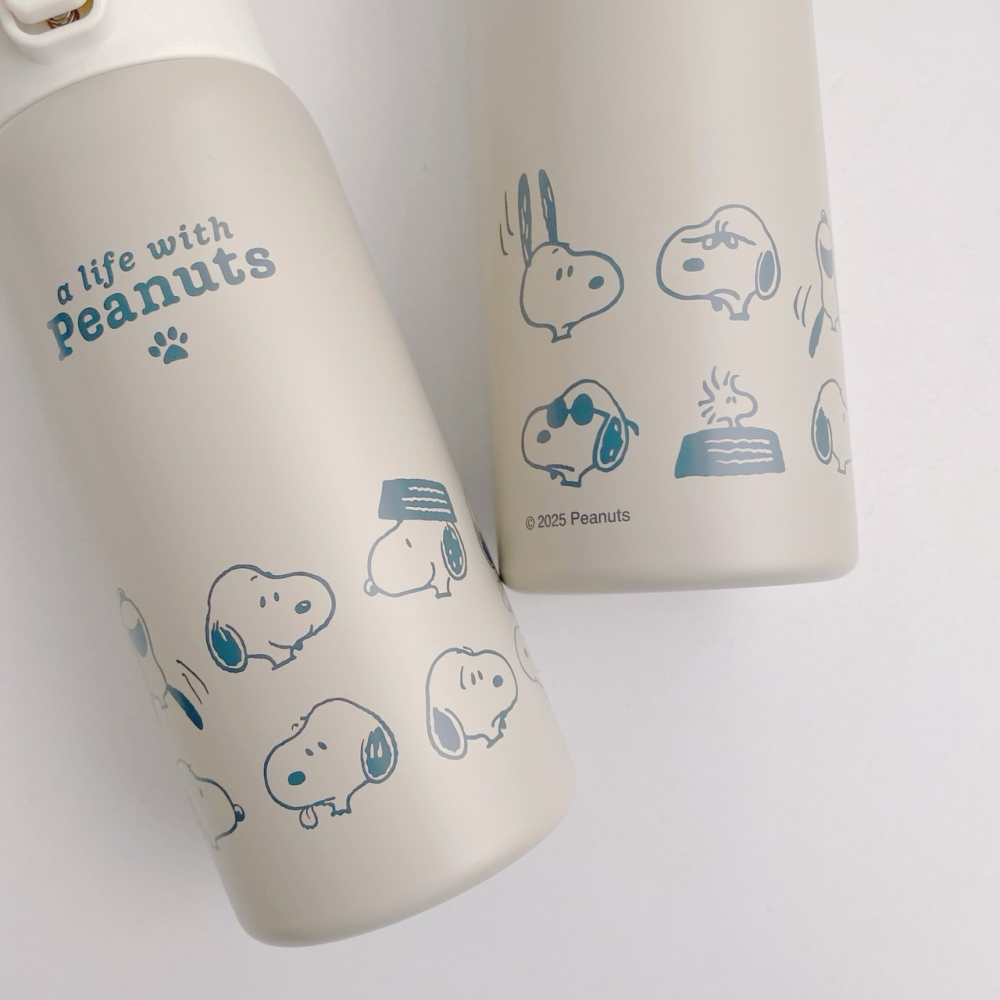 🎈彩虹尾巴🎈史努比表情包系列輕量彈蓋保溫杯350ml SNOOPY 保溫瓶-細節圖8