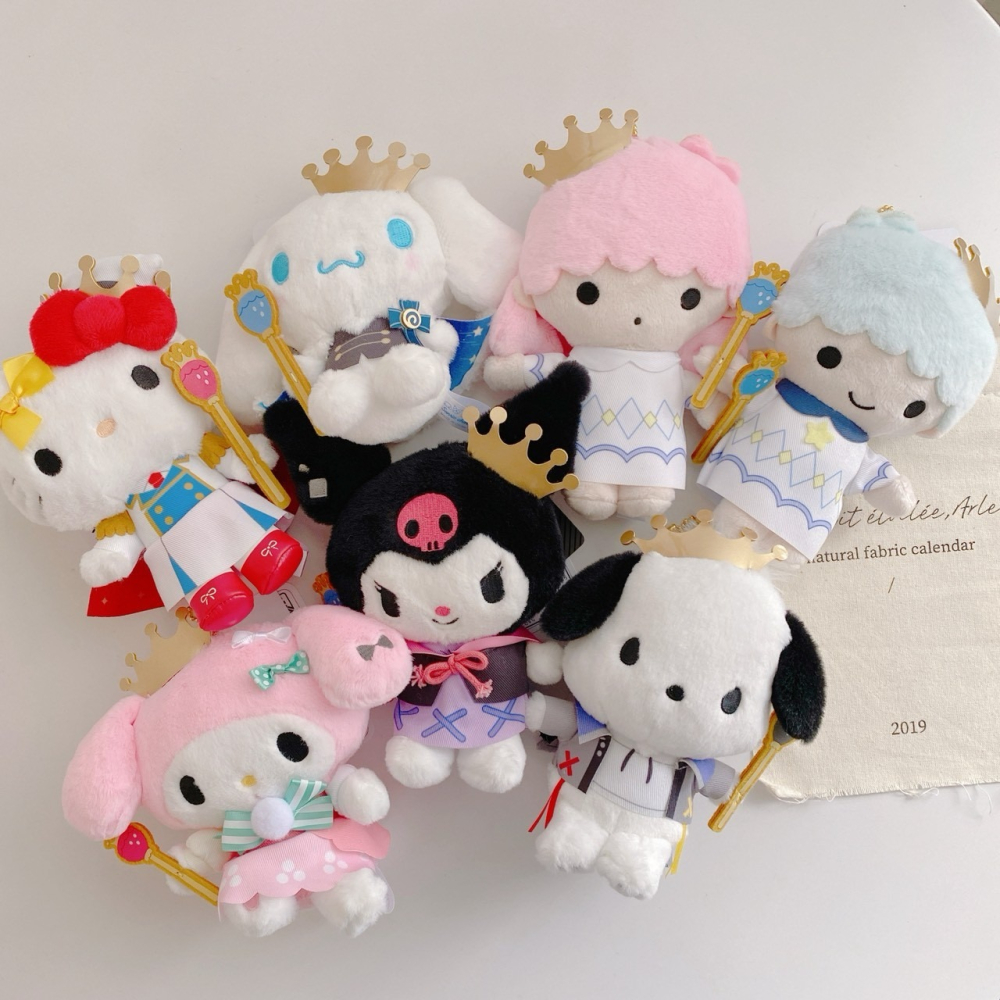 🎈彩虹尾巴🎈三麗鷗國王珠鍊娃娃吊飾 KITTY酷洛米美樂蒂布丁狗大耳狗帕恰狗人魚漢頓酷企鵝貝克鴨大眼蛙許願兔雙星仙子-細節圖2