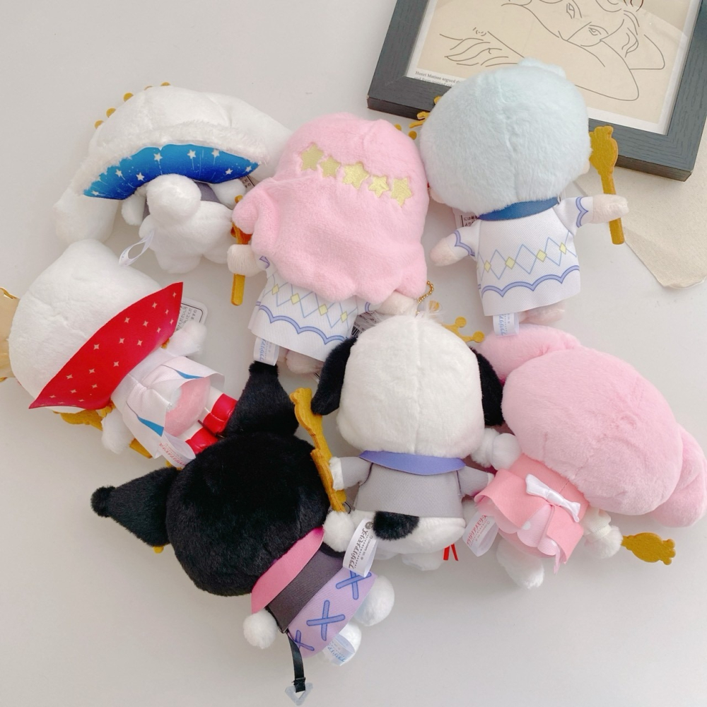 🎈彩虹尾巴🎈三麗鷗國王珠鍊娃娃吊飾 KITTY酷洛米美樂蒂布丁狗大耳狗帕恰狗人魚漢頓酷企鵝貝克鴨大眼蛙許願兔雙星仙子-細節圖3