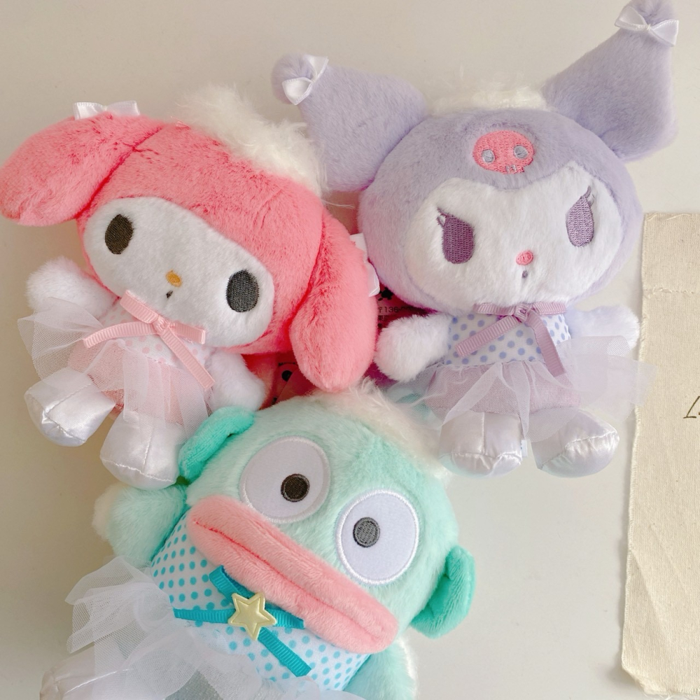 🎈彩虹尾巴🎈三麗鷗夢幻蓬蓬裙系列珠鍊娃娃吊飾 天使芭蕾舞 KITTY 大耳狗 美樂蒂 酷洛米 人魚漢頓 玩偶吊飾-細節圖4