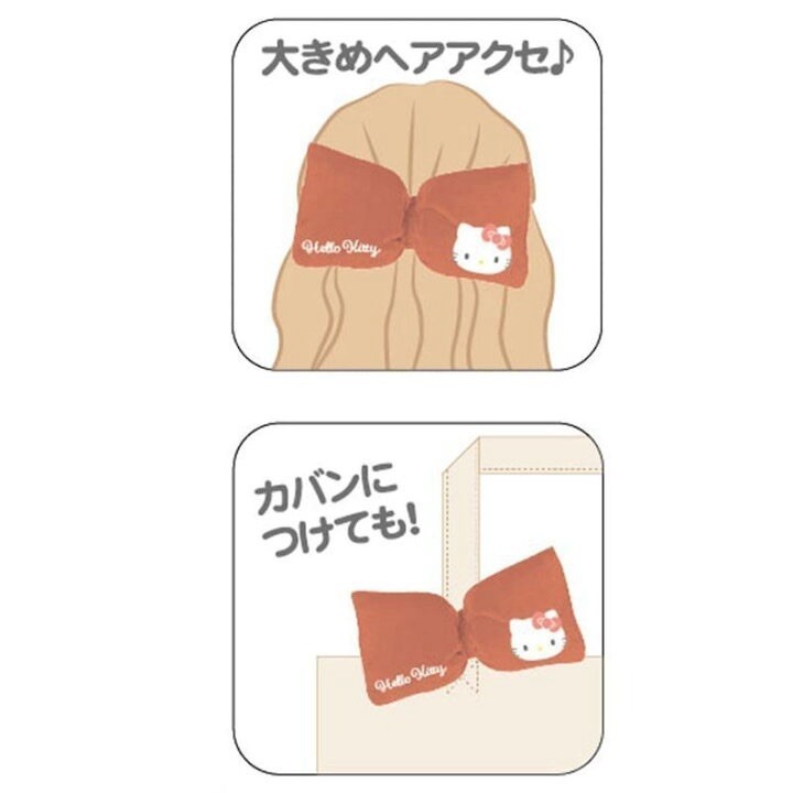 🎈彩虹尾巴🎈三麗鷗BIG蝴蝶結髮夾 KITTY 美樂蒂 布丁狗 酷洛米 大耳狗 人魚漢頓 大髮夾 大蝴蝶結-細節圖9
