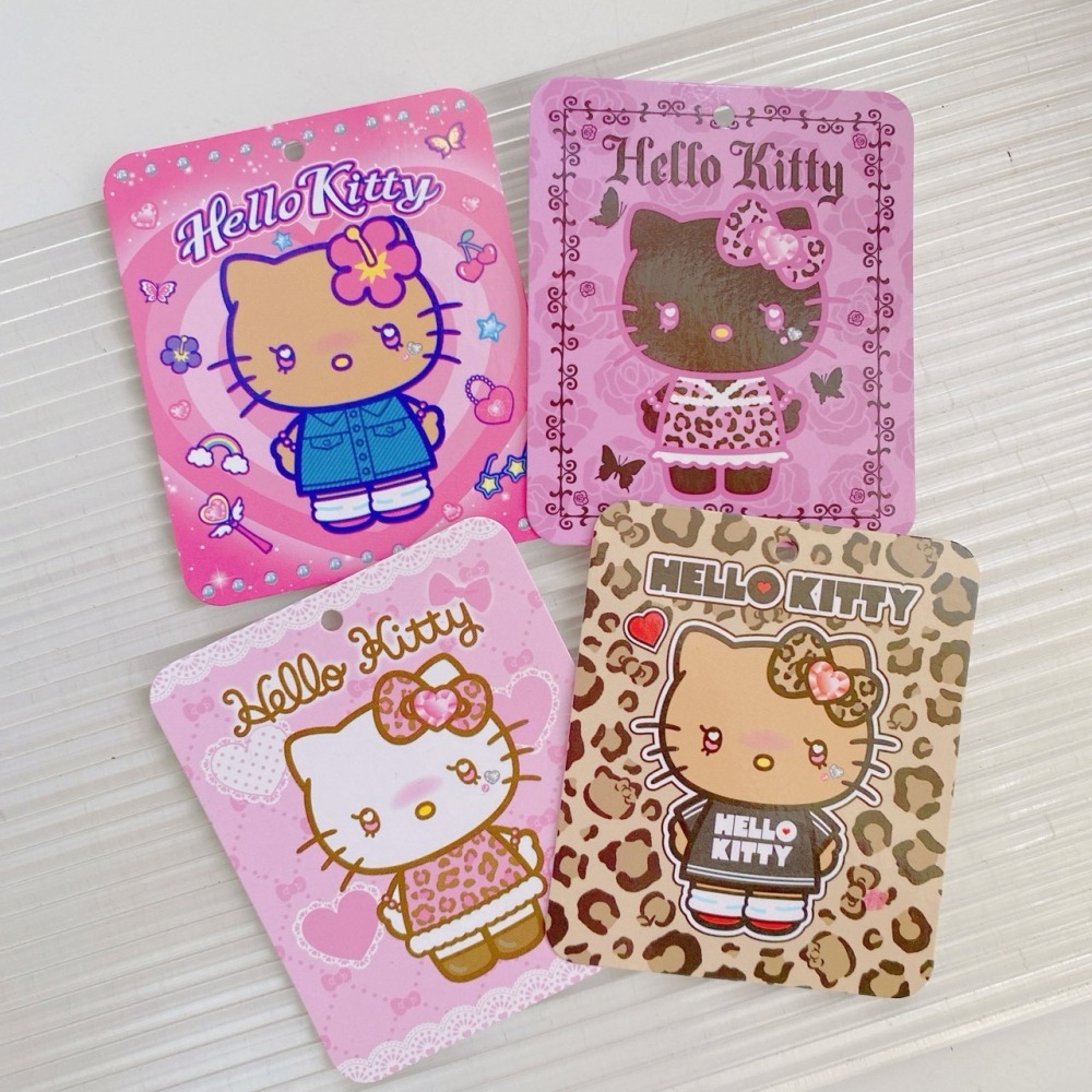 🎈彩虹尾巴🎈三麗鷗水汪汪豹紋系列大臉伸縮票卡零錢包 KITTY 凱蒂貓 黑色平成辣妹 娃娃吊飾 蝴蝶結 水鑽 大頭-細節圖9