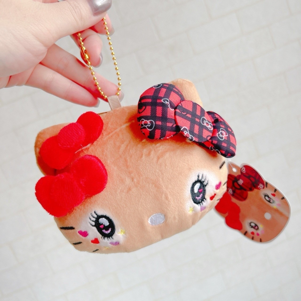 🎈彩虹尾巴🎈KITTY平成109辣妹珠鍊零錢包 凱蒂貓 平成辣妹 烤焦色 辣妹風格-細節圖4