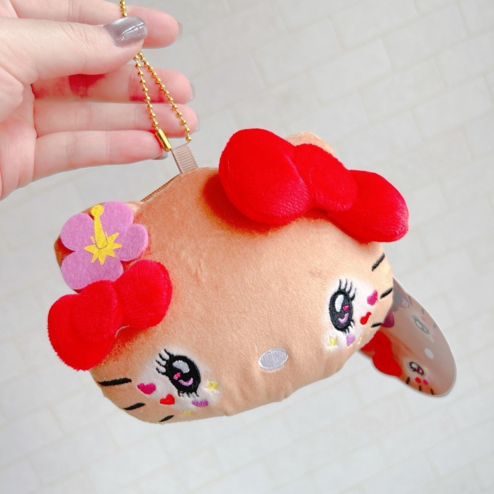 🎈彩虹尾巴🎈KITTY平成109辣妹珠鍊零錢包 凱蒂貓 平成辣妹 烤焦色 辣妹風格-細節圖5