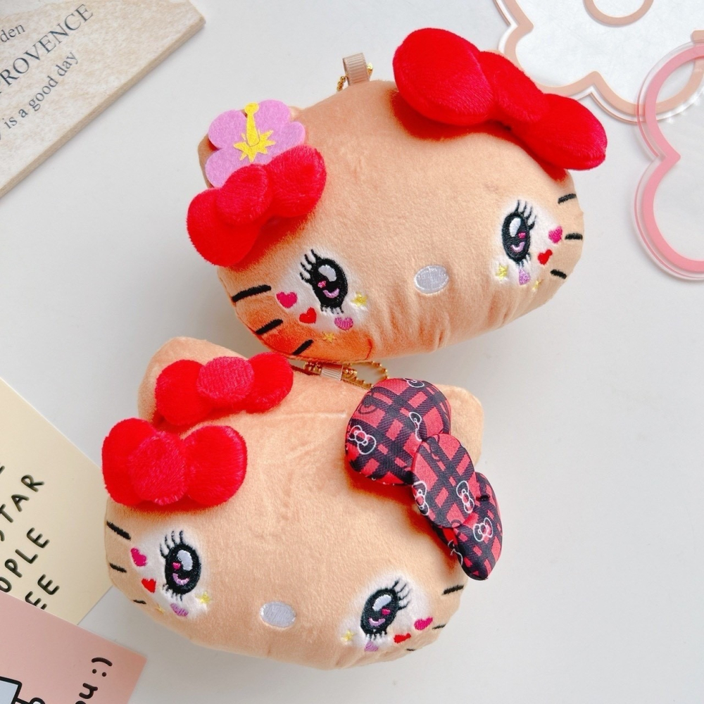 🎈彩虹尾巴🎈KITTY平成109辣妹珠鍊零錢包 凱蒂貓 平成辣妹 烤焦色 辣妹風格-細節圖7