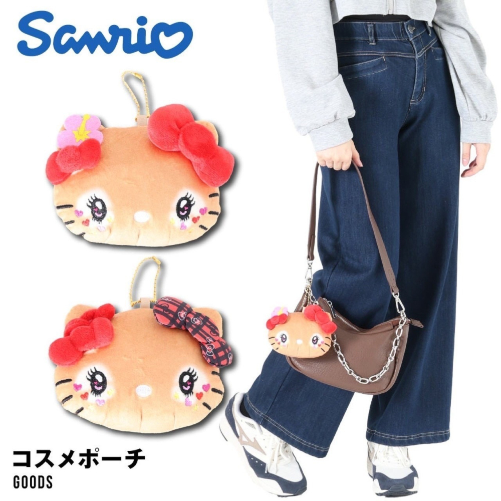 🎈彩虹尾巴🎈KITTY平成109辣妹珠鍊零錢包 凱蒂貓 平成辣妹 烤焦色 辣妹風格-細節圖9