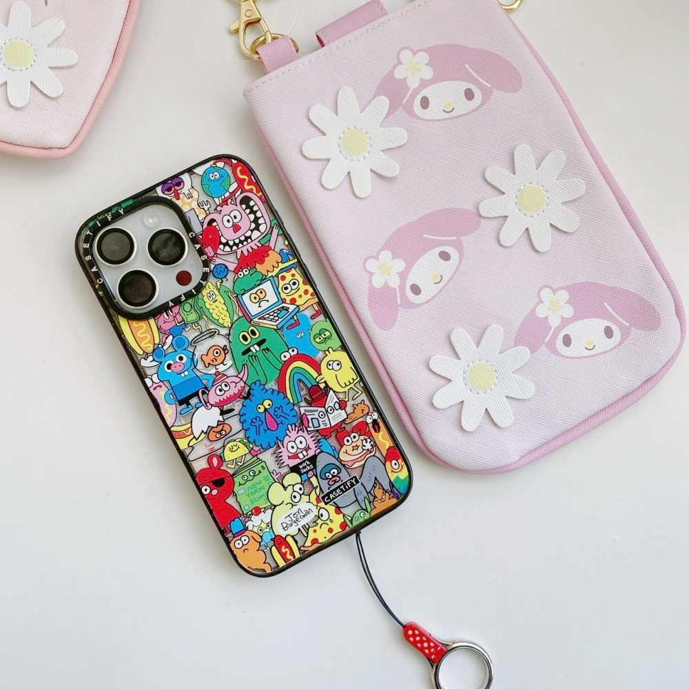 🎈彩虹尾巴🎈三麗鷗雛菊系列2用手提側背袋 KITTY 美樂蒂 小包 斜背包 手提包-細節圖4